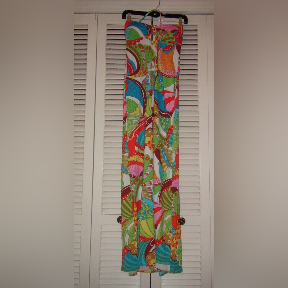 Trina Turk Santa Cruz Halter  Maxi Cover Up Dress - Picture 7 of 10